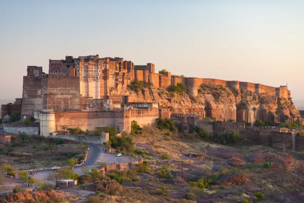 Mehrangarh Fort and Blue City view in Jodhpur